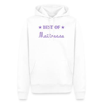 GELIEBTE. VIELEN DANK. DANKE HERRIN - Männer Premium Bio Hoodie - Weiß - Vorne - Nico (187cm)