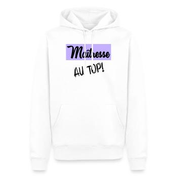 GELIEBTE. VIELEN DANK. DANKE HERRIN - Männer Premium Bio Hoodie - Weiß - Vorne - Nico (187cm)