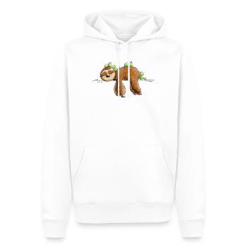 Faultier Und Frosch Freundschaft Chillen - Männer Premium Bio Hoodie - Weiß - Vorne - Nico (187cm)