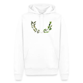 Olivenzweige, Marseille handgefertigt - Männer Premium Bio Hoodie - Weiß - Vorne - Nico (187cm)