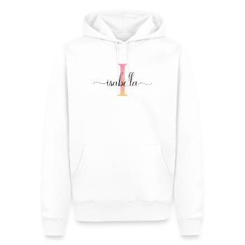 I | Monogram | Name | Isabella |Watercolor - Men’s Premium Organic Hoodie - white - Front - Nico (187cm)
