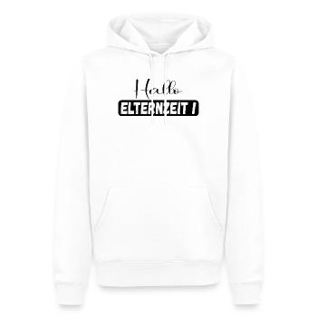 ABSCHIED KOLLEGIN ELTERNZEIT - Männer Premium Bio Hoodie - Weiß - Vorne - Nico (187cm)