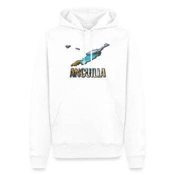 Aquarell Landkarte Anguilla - Männer Premium Bio Hoodie - Weiß - Vorne - Nico (187cm)