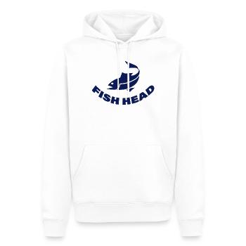 FISH HEAD - Männer Premium Bio Hoodie - Weiß - Vorne - Nico (187cm)