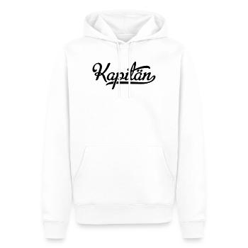 Kapitän - Männer Premium Bio Hoodie - Weiß - Vorne - Nico (187cm)