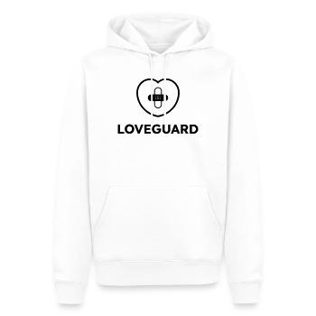 Loveguard Love Savior Garde d’amour de la Saint-Valentin - Sweat à capuche Premium bio Homme - blanc - Devant - Nico (187cm)