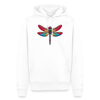 Libellule - Sweat à capuche Premium bio Homme - blanc - Devant - Nico (187cm)