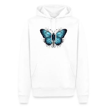 Papillon - Sweat à capuche Premium bio Homme - blanc - Devant - Nico (187cm)