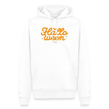 Halloween-Kranz Typografie Design - Männer Premium Bio Hoodie - Weiß - Vorne - Nico (187cm)