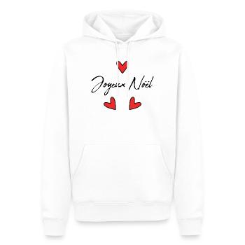 WEIHNACHTEN. FROHE WEIHNACHTEN. FROHE WEIHNACHTEN. NEUJAHRSTAG - Männer Premium Bio Hoodie - Weiß - Vorne - Nico (187cm)