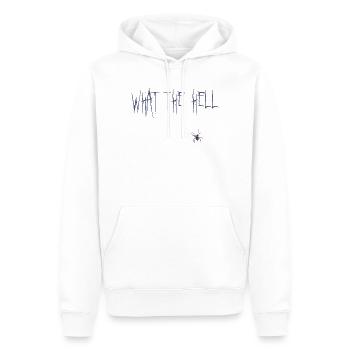 What the hell - Men’s Premium Organic Hoodie - white - Front - Nico (187cm)