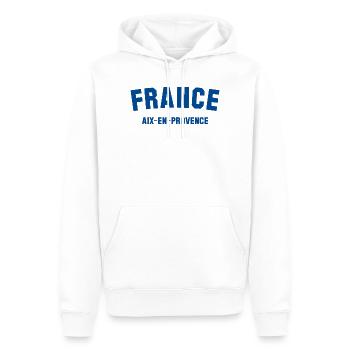 AIX-EN-PROVENCE FRANCE - Männer Premium Bio Hoodie - Weiß - Vorne - Nico (187cm)