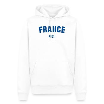 NICE Nizza France Frankreich - Sweat à capuche Premium bio Homme - blanc - Devant - Nico (187cm)