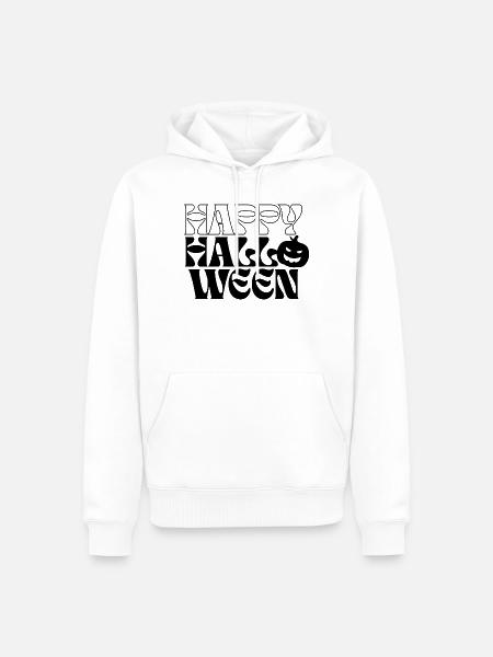 Happy Halloween Illustration - Men’s Premium Organic Hoodie - white