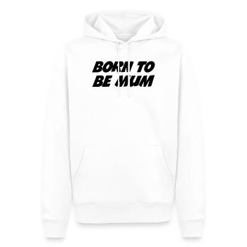 Born to be a mom - Men’s Premium Organic Hoodie - white - Front - Nico (187cm)