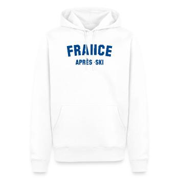 APRES SKI France - Männer Premium Bio Hoodie - Weiß - Vorne - Nico (187cm)
