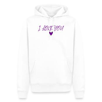 BONNE FÊTE. COEUR. BONNE FÊTE MAMAN. MAMAN - Sweat à capuche Premium bio Homme - blanc - Devant - Nico (187cm)