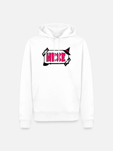 HEXEN KOSTÜME HALLOWEEN - Männer Premium Bio Hoodie - Weiß