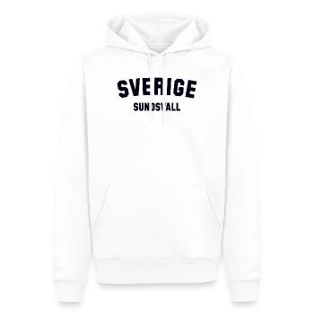 SUNDSVALL, Suède, Suède - Sweat à capuche Premium bio Homme - blanc - Devant - Nico (187cm)