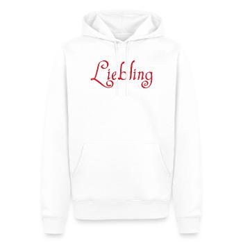 Liebling - Männer Premium Bio Hoodie - Weiß - Vorne - Nico (187cm)