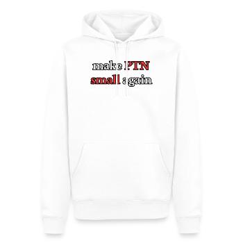 Make PTN small again - Männer Premium Bio Hoodie - Weiß - Vorne - Nico (187cm)