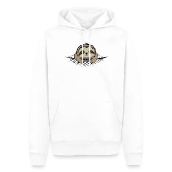 Sloth in pocket comic cartoon funny icon - Men’s Premium Organic Hoodie - white - Front - Nico (187cm)