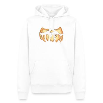 Pumpkin Face Halloween Scribble - Men’s Premium Organic Hoodie - white - Front - Nico (187cm)
