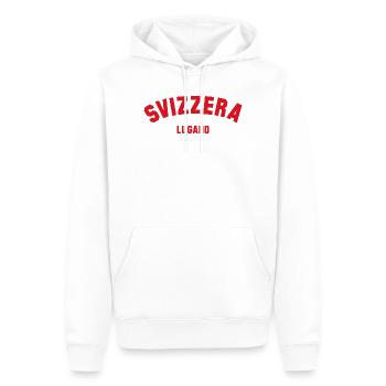 LUGANO Svizzera Switzerland Schweiz - Männer Premium Bio Hoodie - Weiß - Vorne - Nico (187cm)