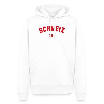 CHUR Switzerland Schweiz - Männer Premium Bio Hoodie - Weiß - Vorne - Nico (187cm)