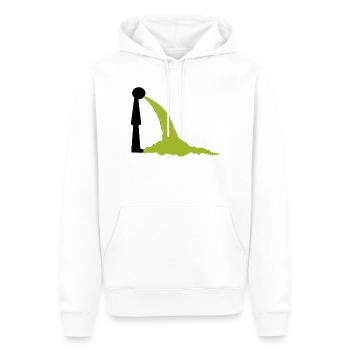 Trinkmotiv - Zum Kotzen - Eskalation und Absturz - Männer Premium Bio Hoodie - Weiß - Vorne - Nico (187cm)