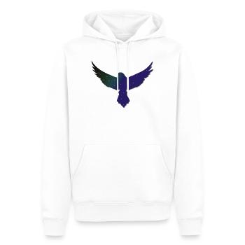 Saatkrähe mit sternenmuster, Silhouetten, goth - Männer Premium Bio Hoodie - Weiß - Vorne - Nico (187cm)