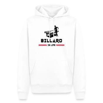Le billard c'est la vie - Sweat à capuche Premium bio Homme - blanc - Devant - Nico (187cm)