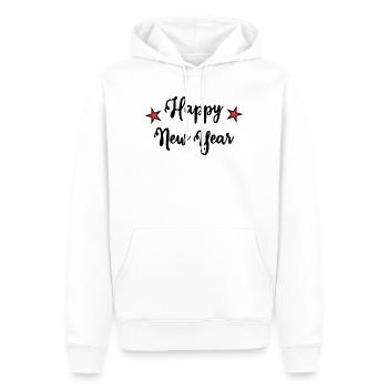 HAPPY NEW YEAR. NEW YEAR'S EVE. NEW YEAR - Men’s Premium Organic Hoodie - white - Front - Nico (187cm)