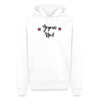 WEIHNACHTEN. FROHE WEIHNACHTEN. FROHE WEIHNACHTEN. WEIHNACHTSMANN - Männer Premium Bio Hoodie - Weiß - Vorne - Nico (187cm)