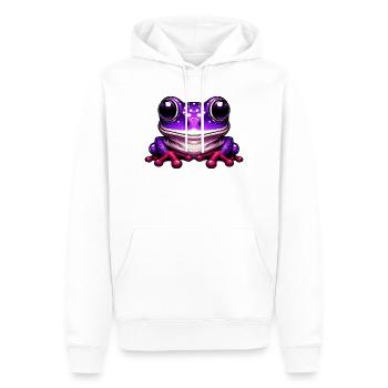 Grenouille - Sweat à capuche Premium bio Homme - blanc - Devant - Nico (187cm)