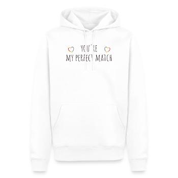 you re my perfect match regenbogen - Männer Premium Bio Hoodie - Weiß - Vorne - Nico (187cm)