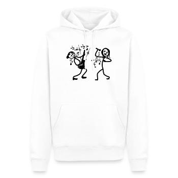 Guitariste et chanteur - Sweat à capuche Premium bio Homme - blanc - Devant - Nico (187cm)