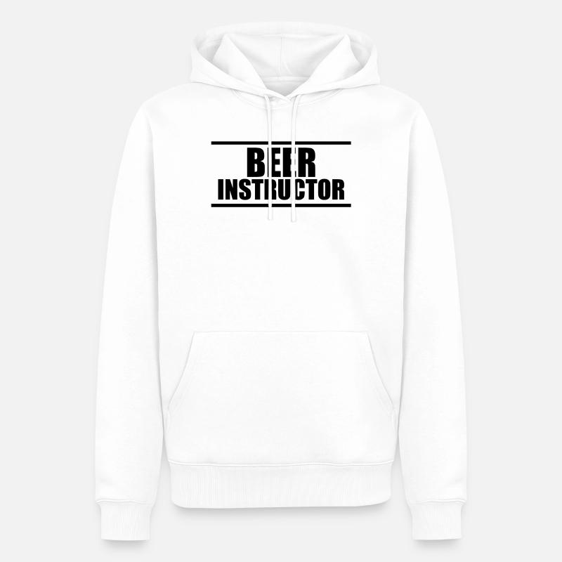 Bierlehrer B - Männer Premium Bio Hoodie - Weiß