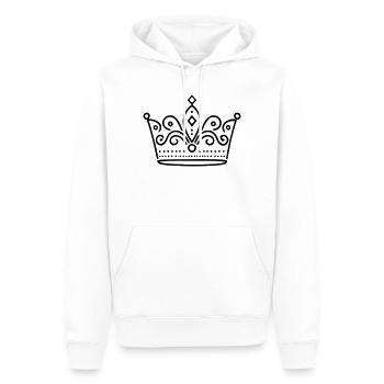 Queen/King Crown Customizable - Men’s Premium Organic Hoodie - white - Front - Nico (187cm)