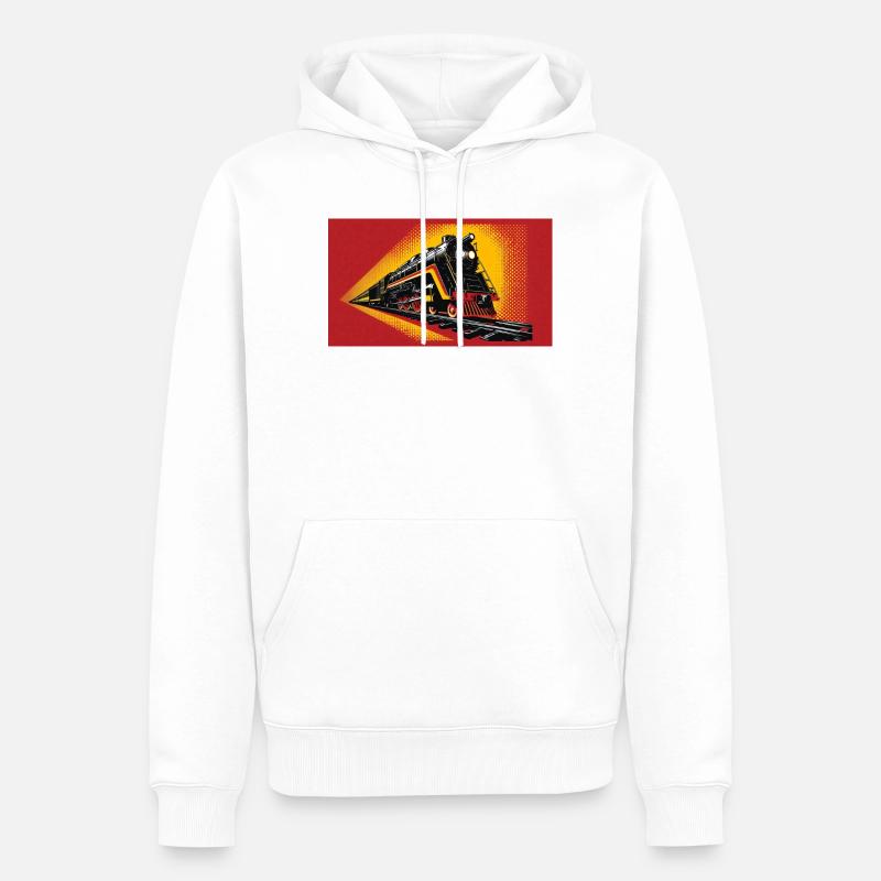Zug 1 2 - Männer Premium Bio Hoodie - Weiß