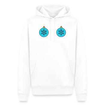 Christmas baubles - Men’s Premium Organic Hoodie - white - Front - Nico (187cm)
