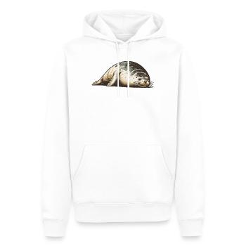 Phoque - Sweat à capuche Premium bio Homme - blanc - Devant - Nico (187cm)