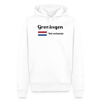 Groningen Niederlande - Stilvolle Drucke - Männer Premium Bio Hoodie - Weiß - Vorne - Nico (187cm)