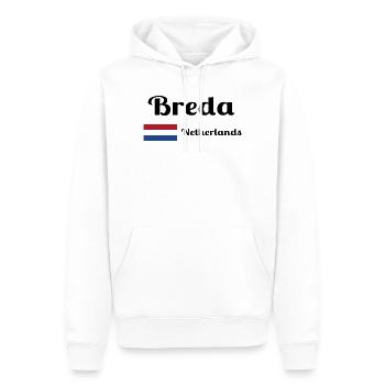 Breda Niederlande - Stilvolle Drucke - Männer Premium Bio Hoodie - Weiß - Vorne - Nico (187cm)
