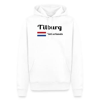 Tilburg, Niederlande - Stilvolle Drucke - Männer Premium Bio Hoodie - Weiß - Vorne - Nico (187cm)
