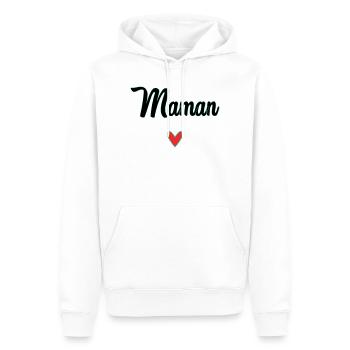 MAMA. MUTTERTAG. HERZ. FEST. ALLES GUTE ZUM GEBURTSTAG - Männer Premium Bio Hoodie - Weiß - Vorne - Nico (187cm)