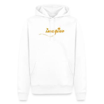 IMAGINER - Sweat à capuche Premium bio Homme - blanc - Devant - Nico (187cm)