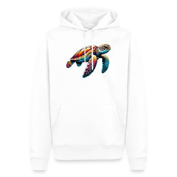 Schildkröte - Männer Premium Bio Hoodie - Weiß - Vorne - Nico (187cm)