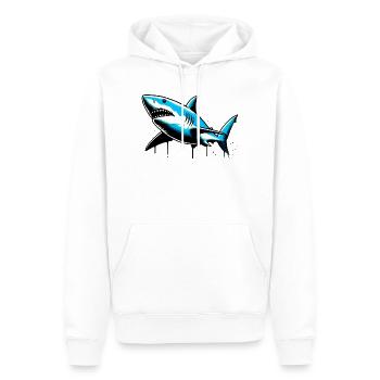 Hai - Männer Premium Bio Hoodie - Weiß - Vorne - Nico (187cm)