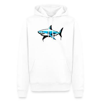 Hai - Männer Premium Bio Hoodie - Weiß - Vorne - Nico (187cm)